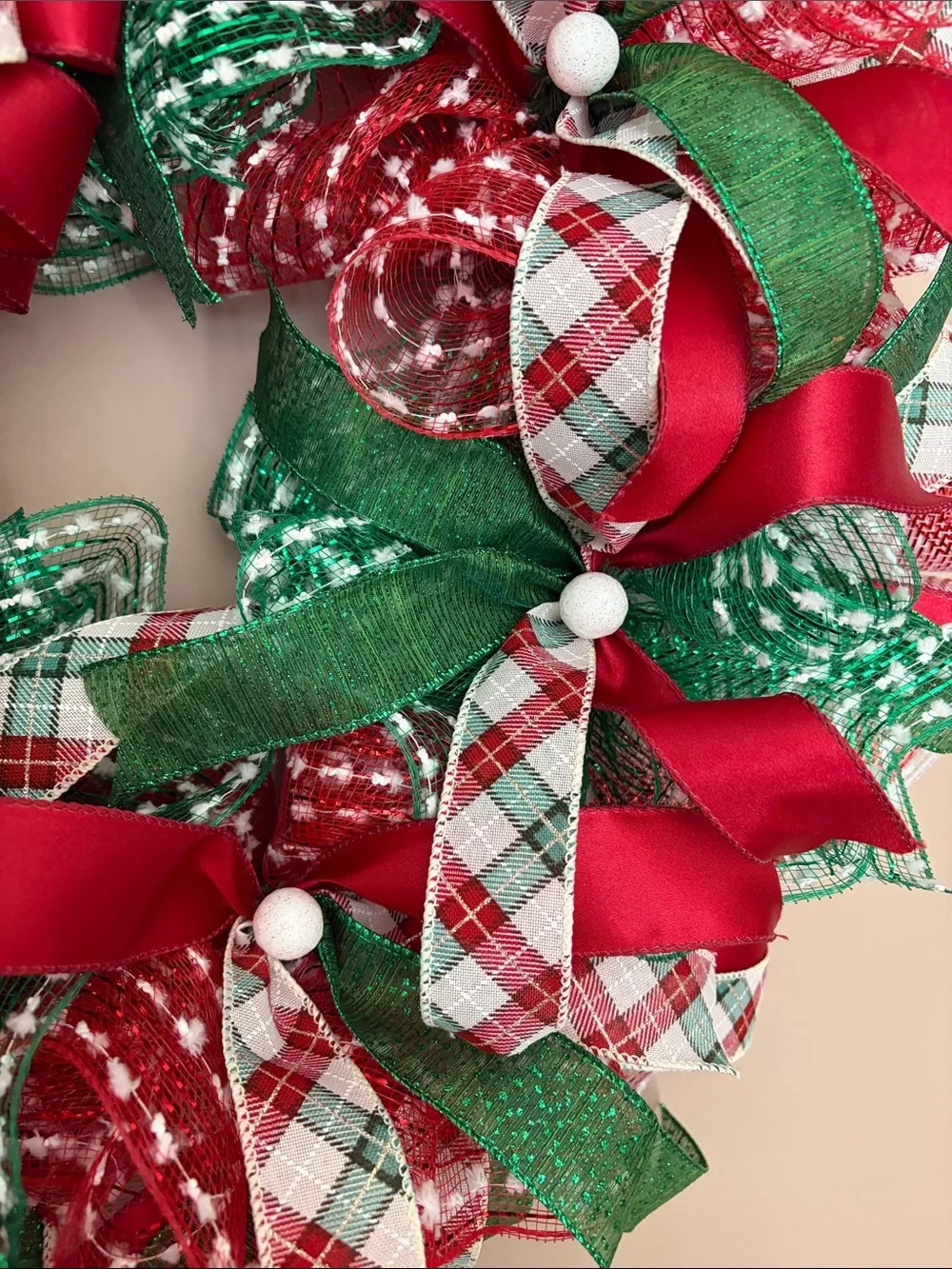 Holiday Red & Green Decorative Wreath